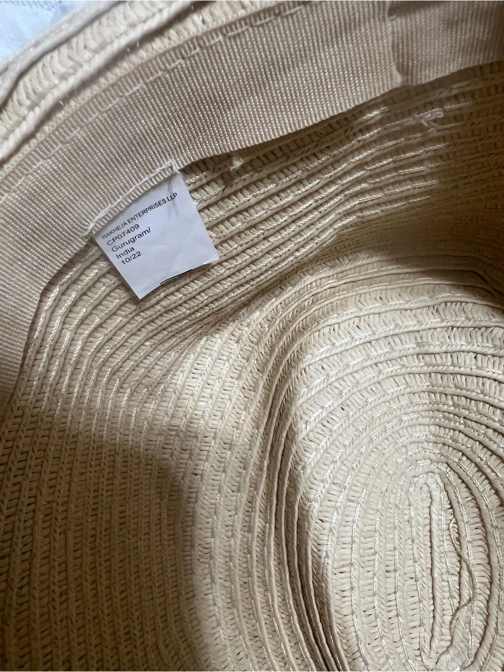 Kids Straw Fedora Hat with Blue & Yellow Band in EUC